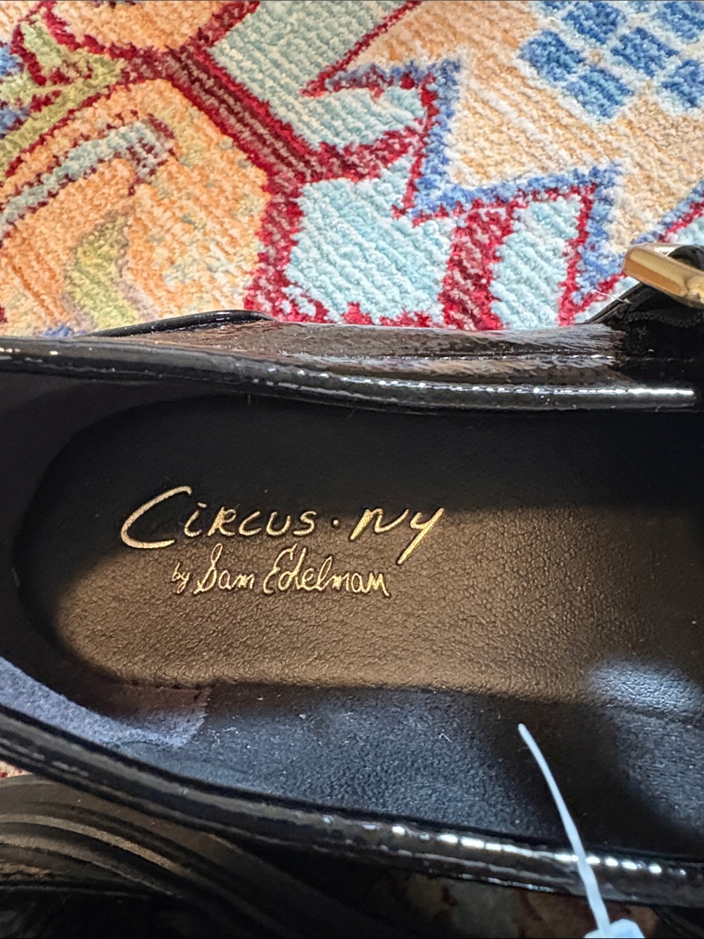 Circus by Sam Edelman Black Patent & White Tweed Buckle Loafers size 9 - Picture 3 of 6